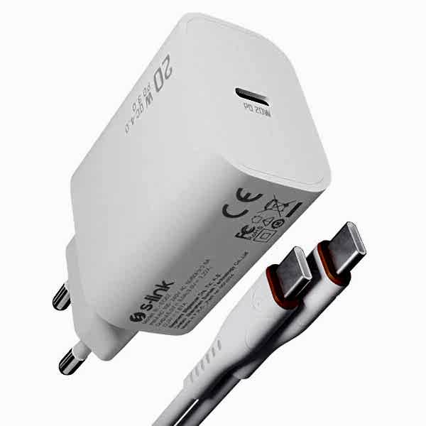S-link SL-EC62TP Type-C Kablo Ve 20W Şarj Adaptörü resmi