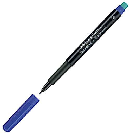 Faber Castell 1523 S Permanent Asetat Kalemi 0.4 mm - Mavi