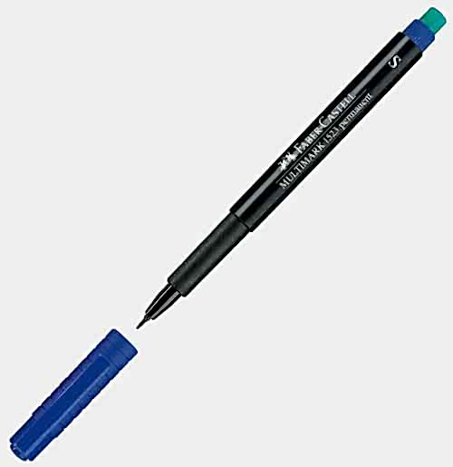 Faber Castell 1523 S Permanent Asetat Kalemi 0.4 mm - Mavi