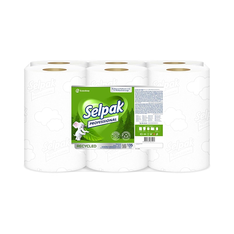 Selpak Recyled Sensörlü Havlu 21x135 6.8 kg 6 lı 7907034 resmi