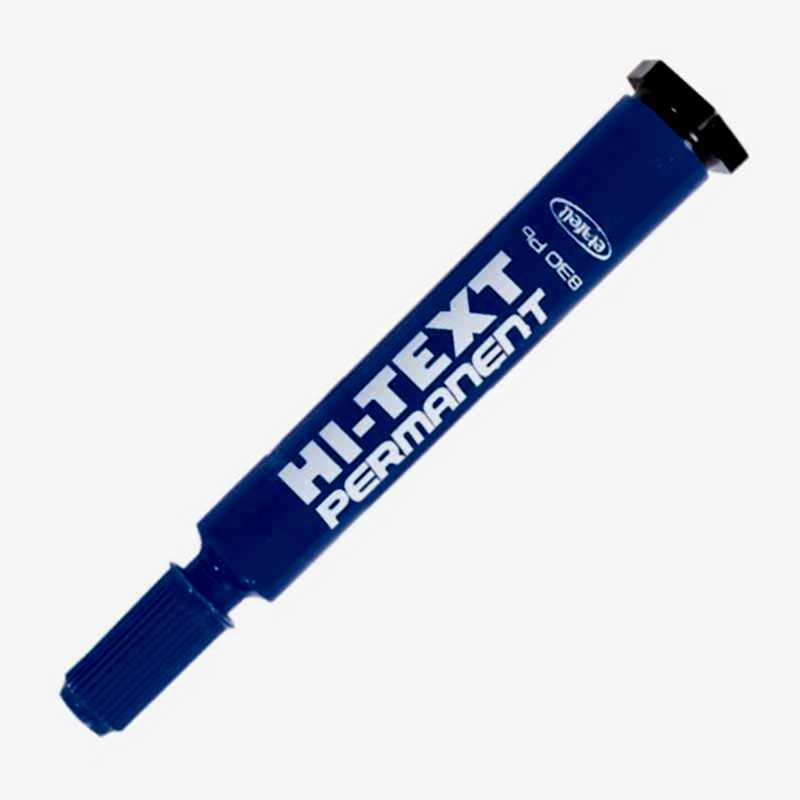Hi-Text 830-PC Permanent Koli Kalemi Kesik Uçlu - Mavi