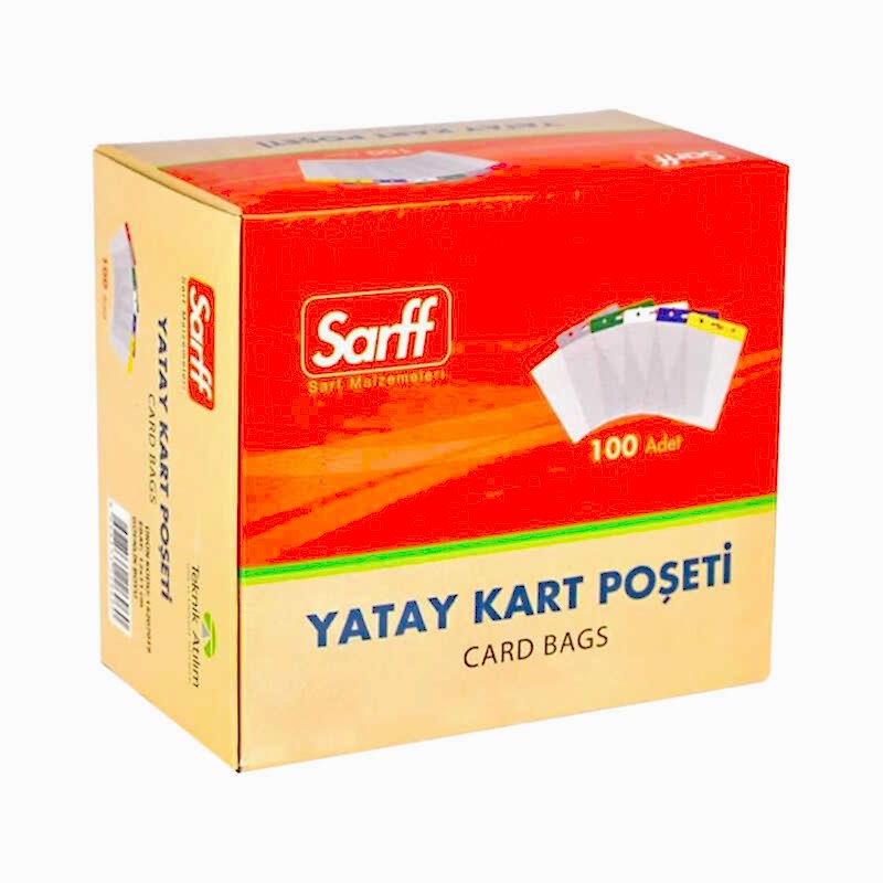 Sarff Kart Poşeti Güvenlik 11 x 12 cm 100'lü Paket Şeffaf 15207019