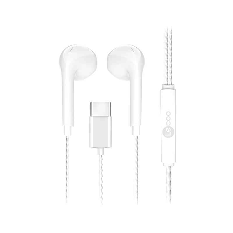 Lecoo EH104C-W Type-C Kulakiçi Kablolu Kulaklık Beyaz resmi