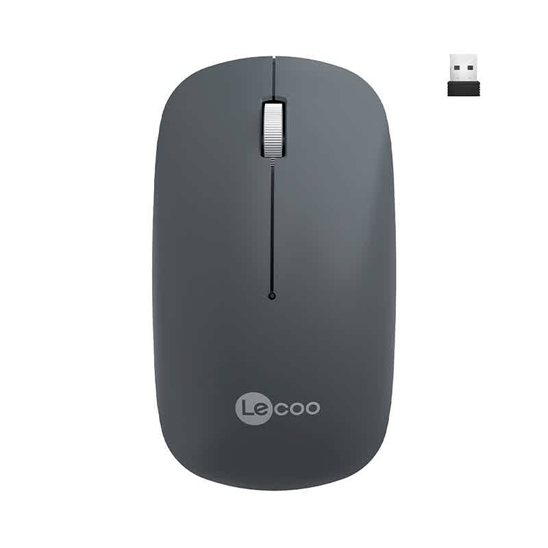 Lecoo WS214 Kablosuz 1200DPI 3 Tuşlu Optik Mouse Gri resmi