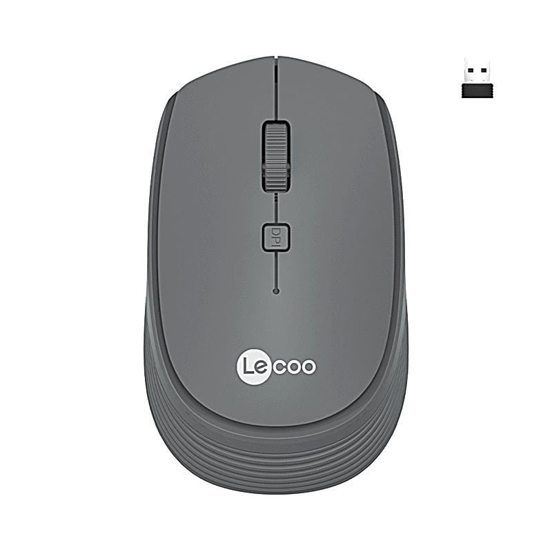 Lecoo WS202 Kablosuz 1600DPI 4 Tuşlu Optik Mouse Gri resmi