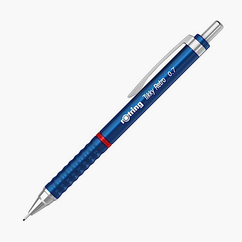 Rotring Tikky Retro Versatil Uçlu Kalem 0.7 mm Metalik Mavi resmi