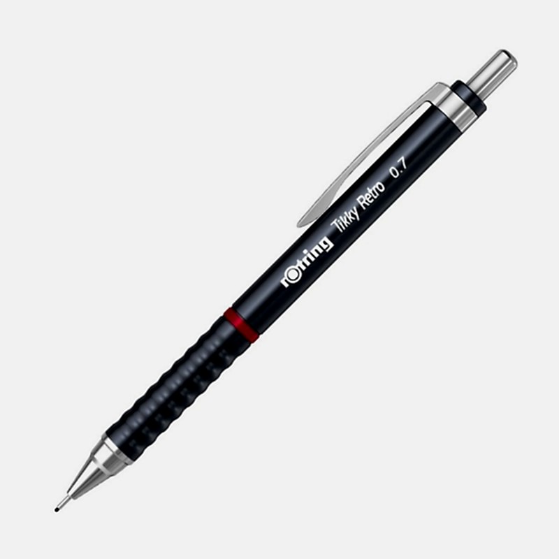 Rotring Tikky Retro Versatil Uçlu Kalem 0.7 mm Metalik Gri resmi