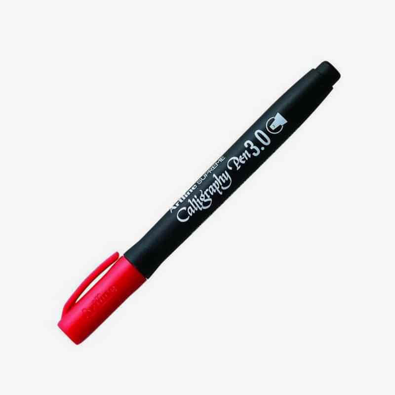 Artline Supreme 243 Kaligrafi Kalemi 3.0 mm Kırmızı resmi