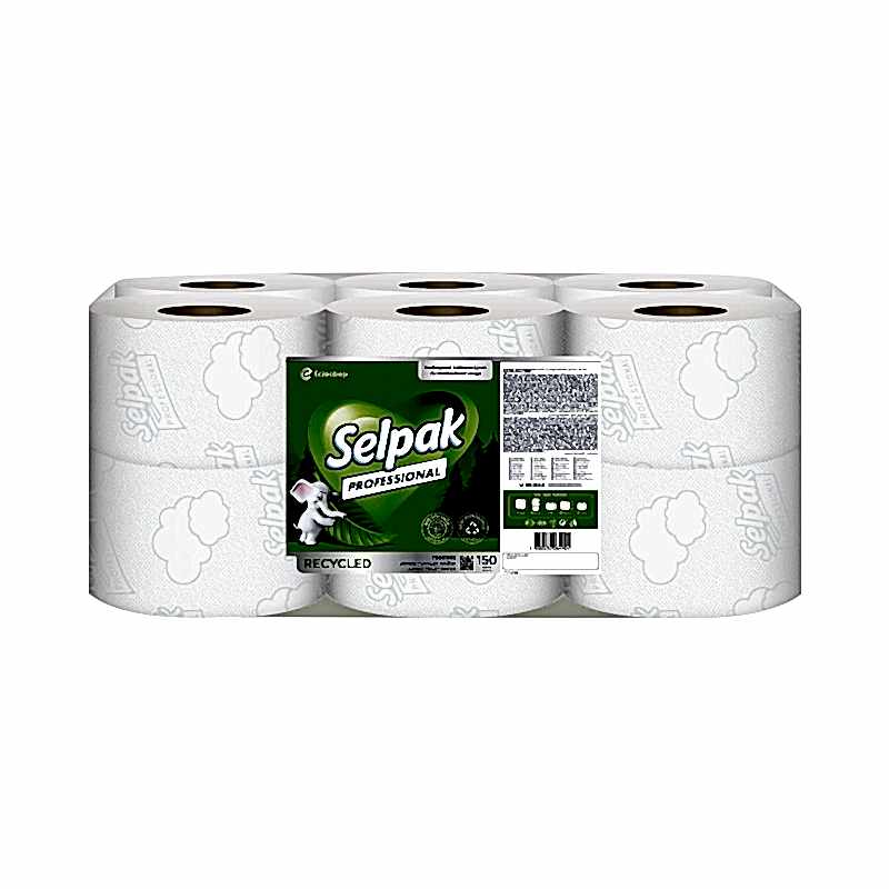 Selpak Recycled Tuvalet Kağıdı Jumbo 10 X 150 12'li 7906903 resmi