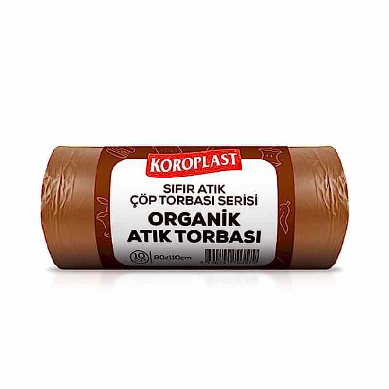 Koroplast Organik Atıklar Çöp Torbası Kahverengi Jumbo 80 x 110 cm 10'lu resmi