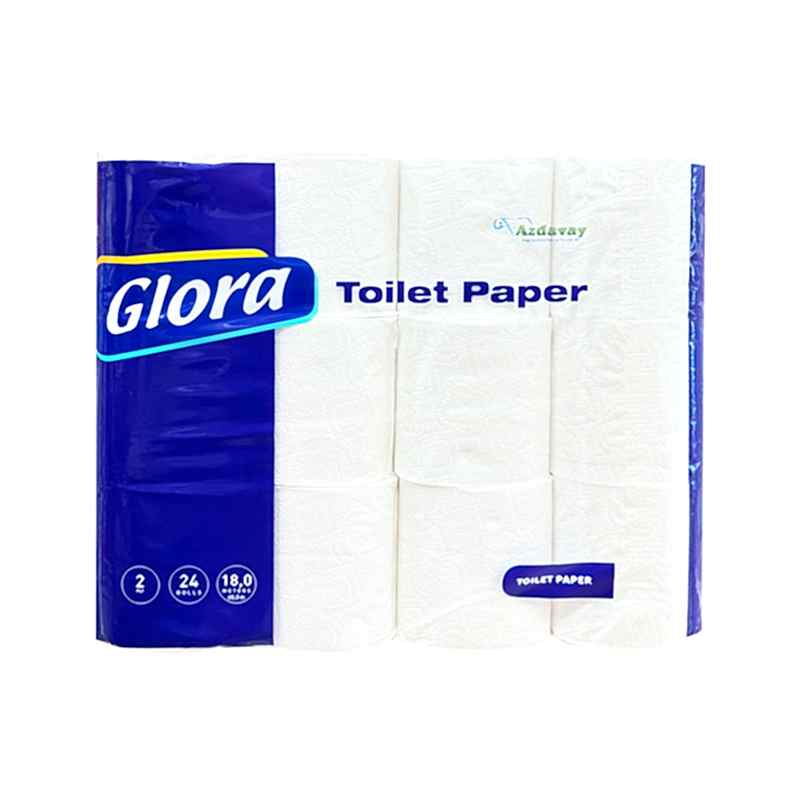 Glora Ev Tipi Tuvalet Kağıdı Çift Katlı 24 Adet resmi
