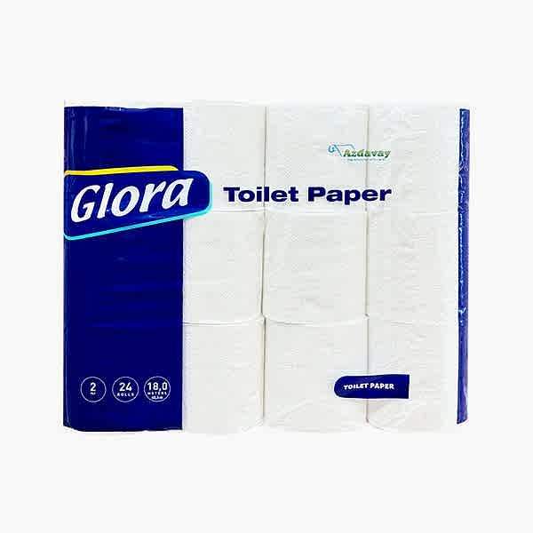 Glora Ev Tipi Tuvalet Kağıdı Çift Katlı 24 Adet resmi