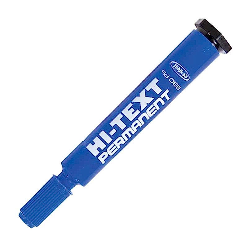 Hi-Text 830-PB Permanent Koli Kalemi Yuvarlak Uçlu - Mavi
