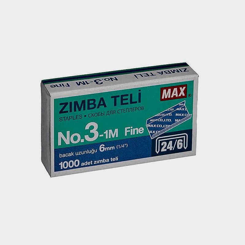 Max Zımba Teli No:24/6 1000 Adet - Beyaz resmi