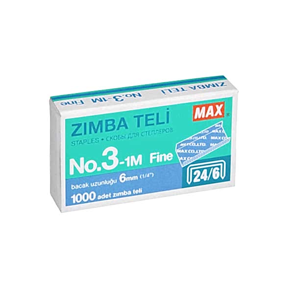 Max Zımba Teli No:24/6 1000 Adet - Beyaz resmi