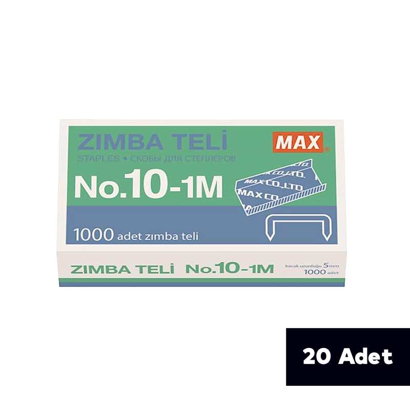 Max Zımba Teli No:10 1000 Adet - Beyaz (20 Adet) resmi