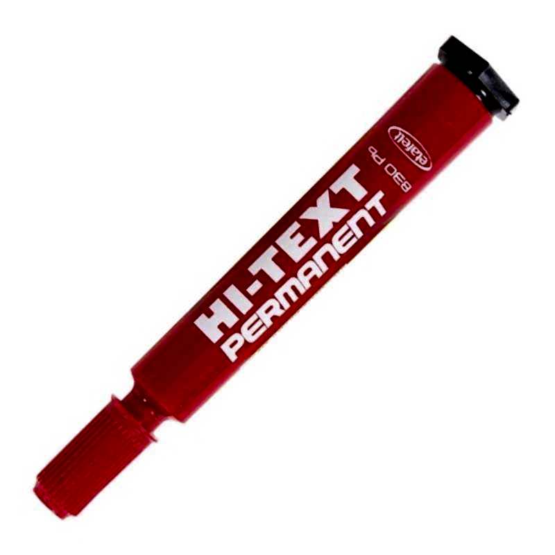 Hi-Text 830-PB Permanent Koli Kalemi Yuvarlak Uçlu - Kırmızı