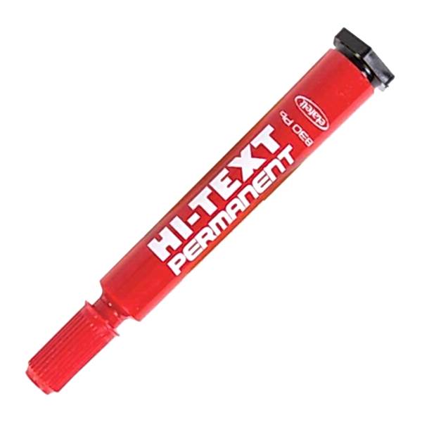 Hi-Text 830-PB Permanent Koli Kalemi Yuvarlak Uçlu - Kırmızı