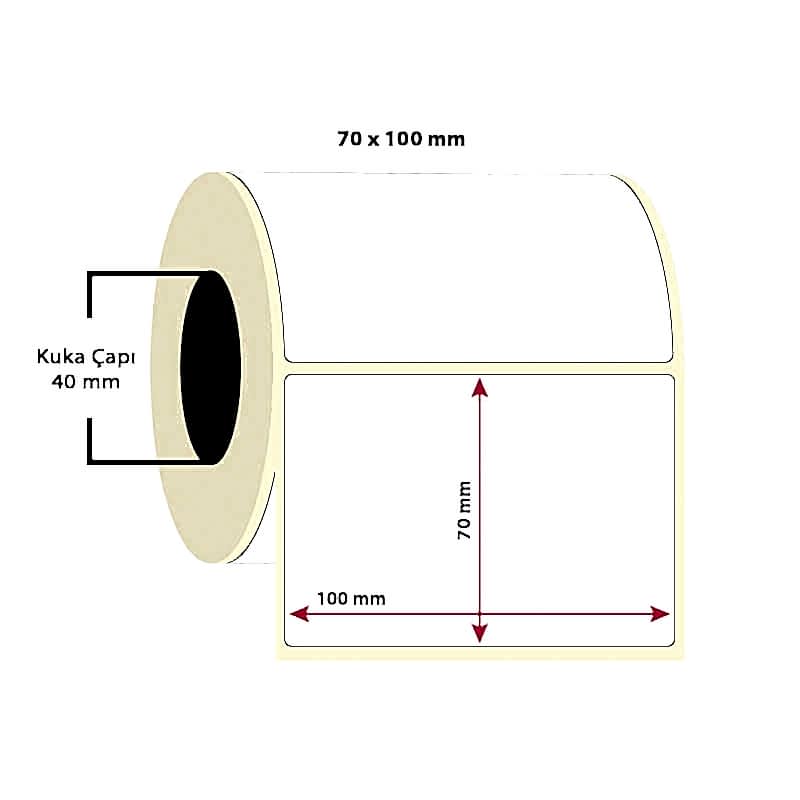 Taroks Termal Etiket 70x100 Tekli  500'lü