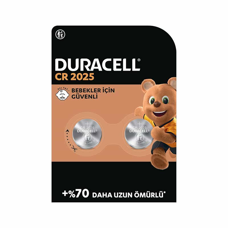 Duracell 2025 Lityum Düğme Pil 3 Volt 2'li Paket resmi