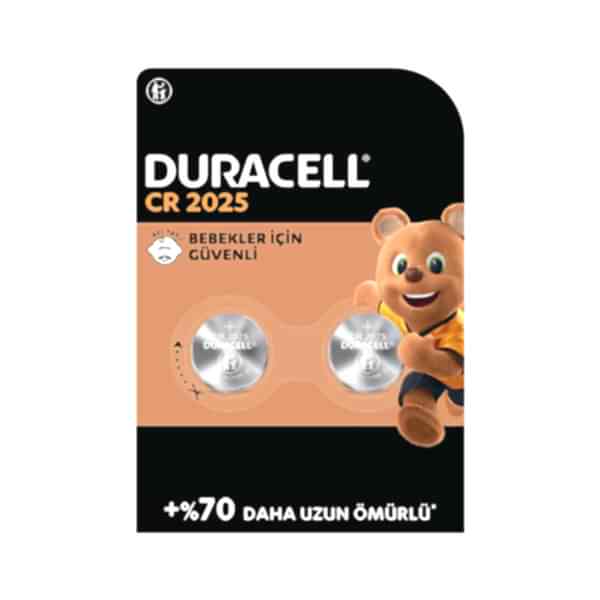 Duracell 2025 Lityum Düğme Pil 3 Volt 2'li Paket resmi