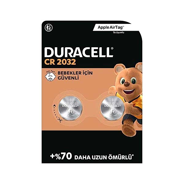Duracell 2032 Lityum Düğme Pil 3 Volt 2'li Paket resmi