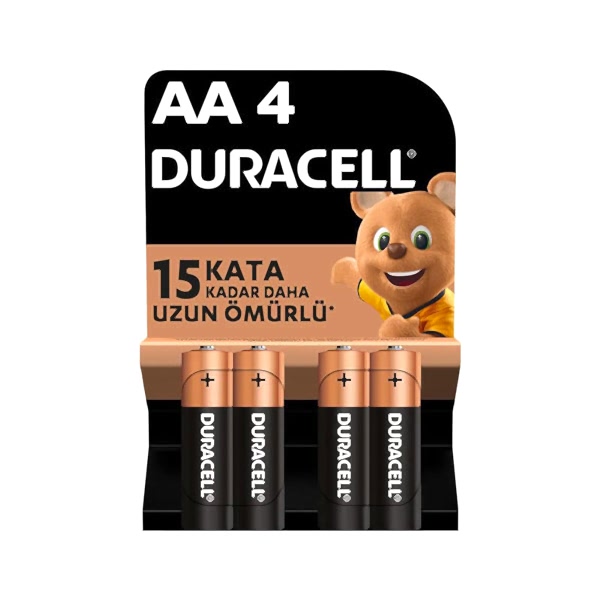 Duracell Alkaline AA Kalem Pil 4'lü Paket resmi