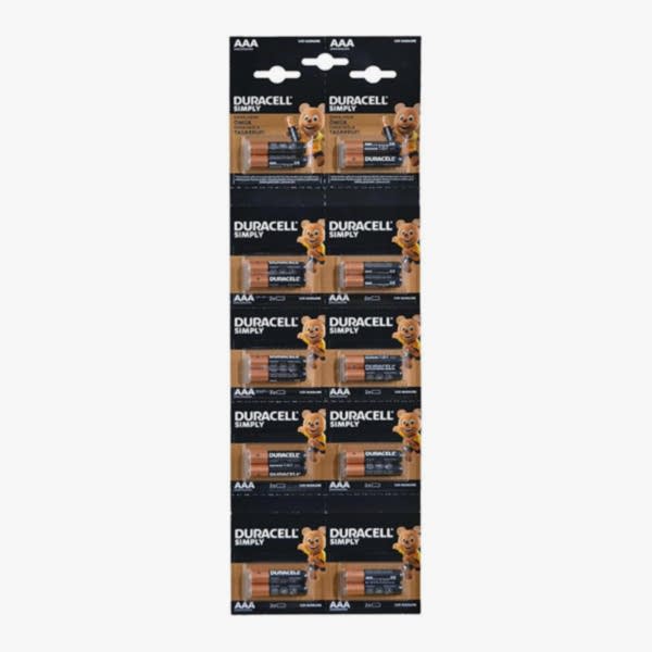 Duracell Alkalin AAA İnce Kalem Pil  2x10 Kartela 20'li Paket resmi