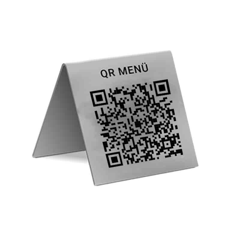 Metal QR Kod Masaüstü Menü resmi
