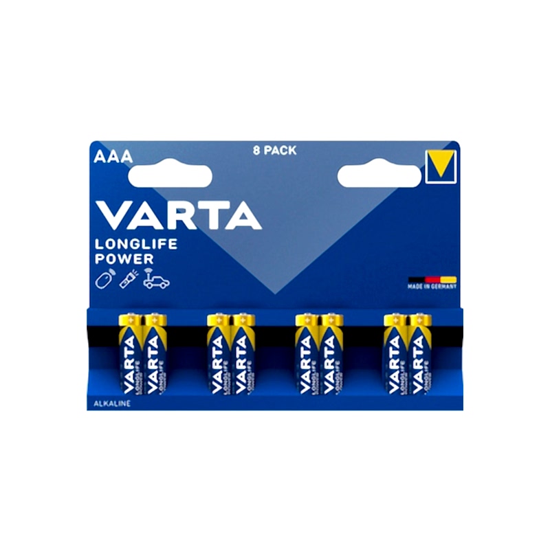 Varta Alkaline Longlife Power AAA İnce Pil 8'li Paket resmi