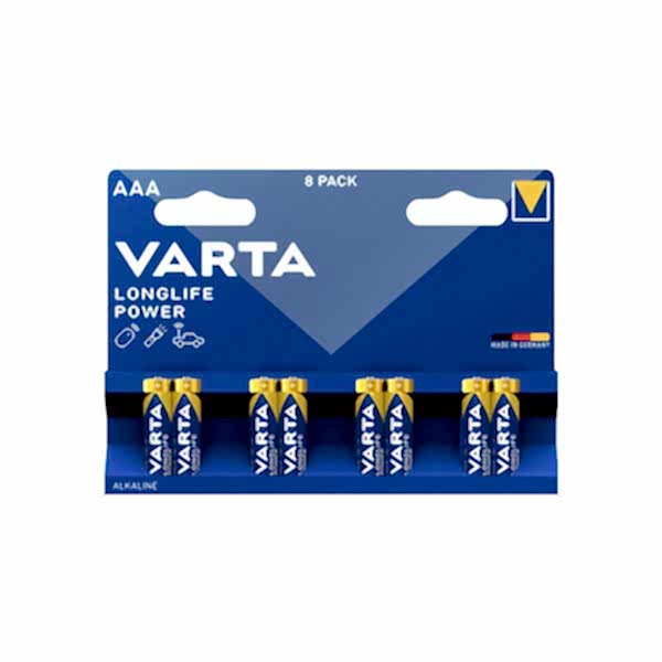 Varta Alkaline Longlife Power AAA İnce Pil 8'li Paket resmi