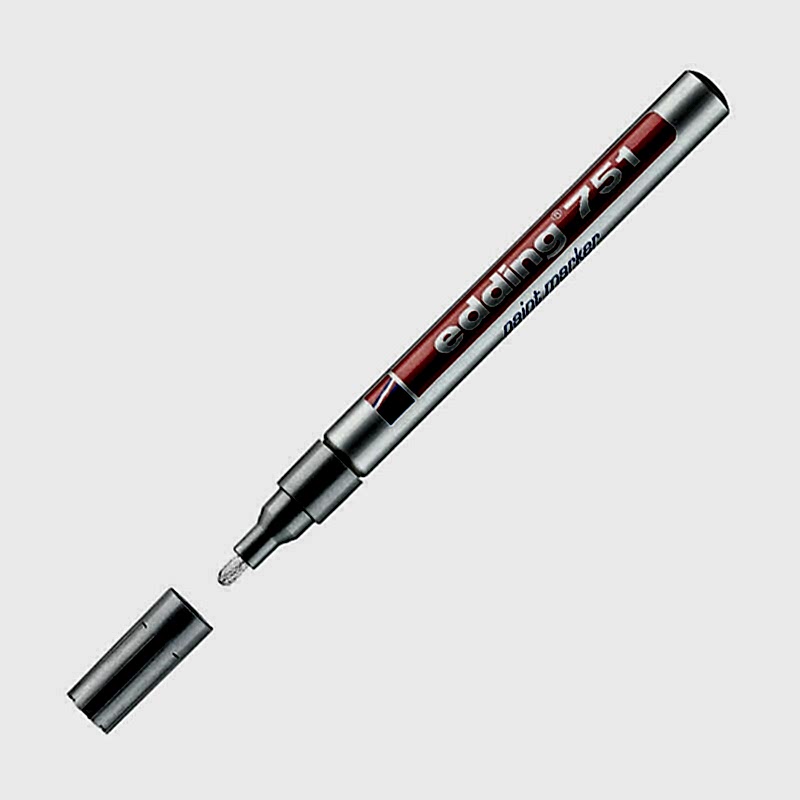 Edding 751 Dekorasyon Markörü İnce Uç Gümüş