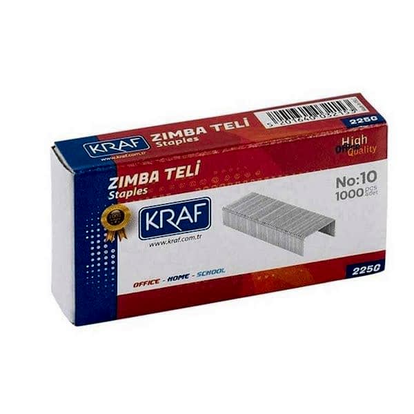 Kraf 225G Zımba Teli No:10 1000'li Kutu Beyaz