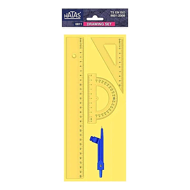 Hatas 0811 Çizim Takımı Pergelli Ekonomik 4 Parça