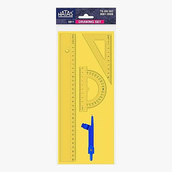Hatas 0811 Çizim Takımı Pergelli Ekonomik 4 Parça