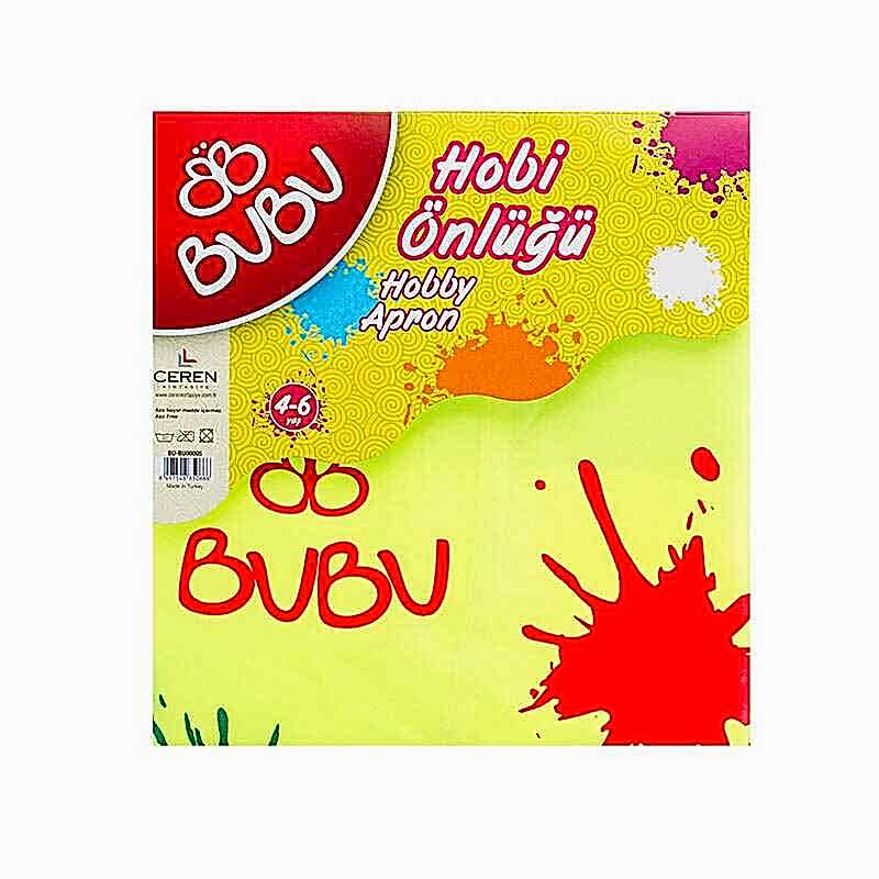 Bu-Bu Boyama Önlüğü 4-6 Yaş Su Geçirmez