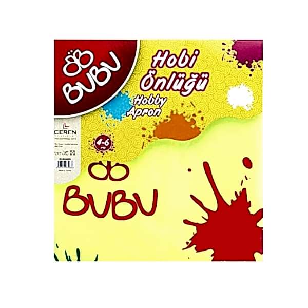 Bu-Bu Boyama Önlüğü 4-6 Yaş Su Geçirmez