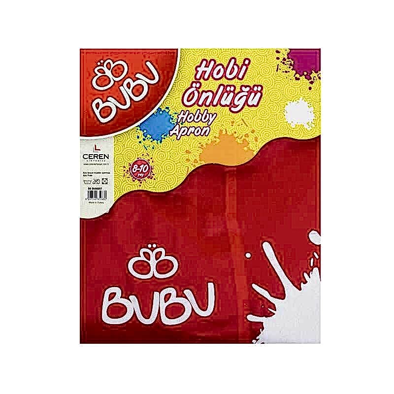 Bu-Bu Boyama Önlüğü 8-10 Yaş Su Geçirmez