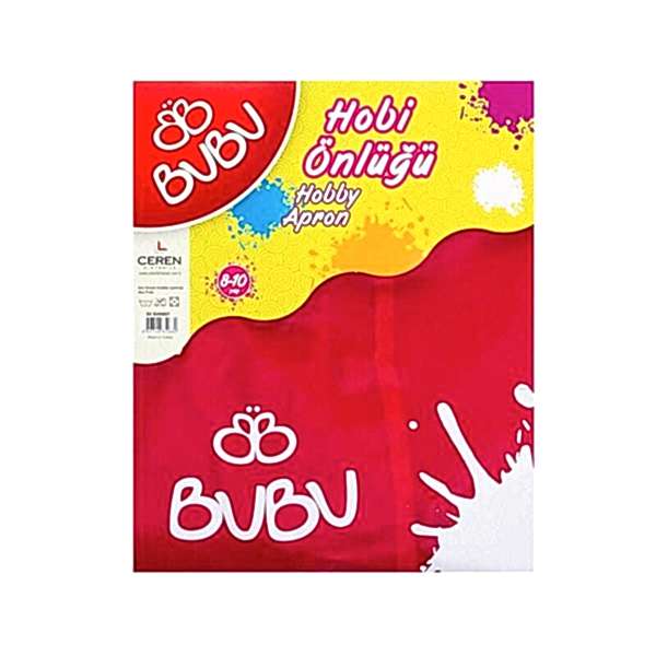 Bu-Bu Boyama Önlüğü 8-10 Yaş Su Geçirmez