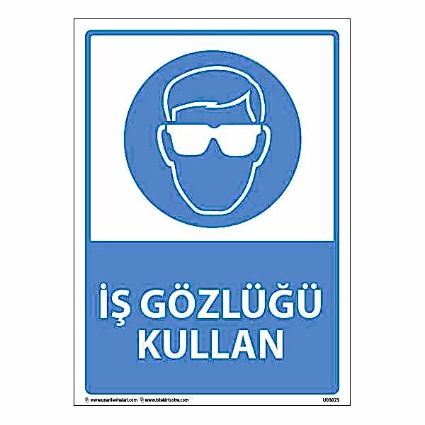 İş Gözlüğü Kullan Uyarı Levhası 25X35 3mm U03023