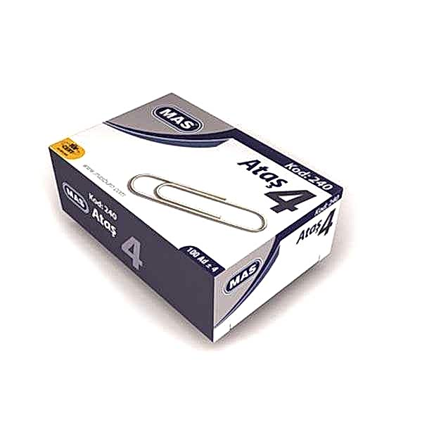 MAS 240 Ataş 32 mm No:4 100 Adet - Metalik Gri