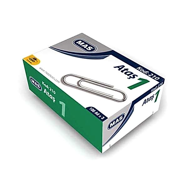 MAS 210 Ataş 23 mm No:1 100 Adet - Metalik Gri