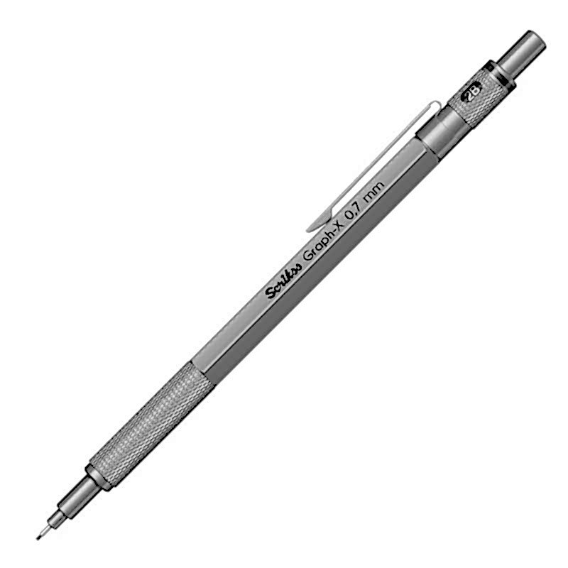 Scrikss Graph-X Versatil Uçlu Kalem Metal 0.7 mm - Kurşun Gri
