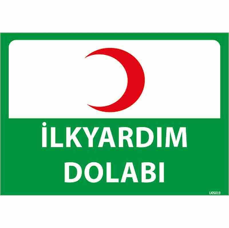 İlk Yardım Dolabı Uyarı Levhası U05019