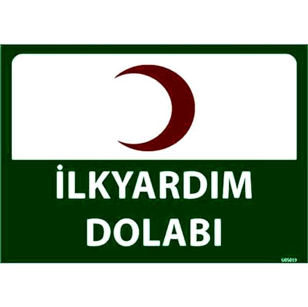 İlk Yardım Dolabı Uyarı Levhası U05019
