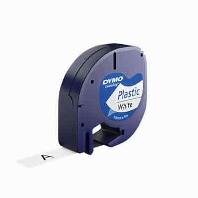 Dymo Şerit Let. Plastik Beyaz 12 mm X 4 m 721610 59422