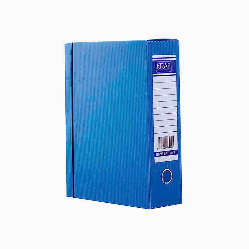 Kraf 885G Proje Arşiv Kutusu Battal Geniş 29x36x10 cm - Mavi