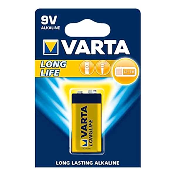 Varta Alkaline Longlife 9 Volt Pil Tekli Paket