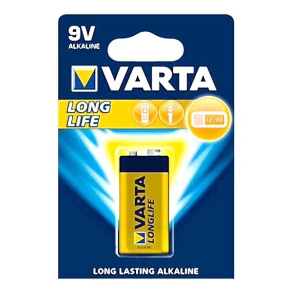 Varta Alkaline Longlife 9 Volt Pil Tekli Paket