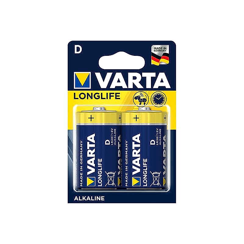 Varta Alkaline Longlife D Büyük Boy Pil LR20 2'li Paket